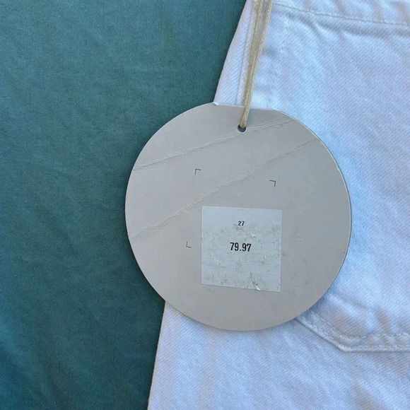 MOTHER Snacks High Waist Twizzy Skimp In Sticky Rice White Size 4/27 NWT REVOLVE - Picture 4 of 9